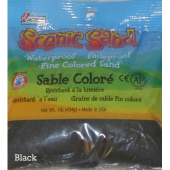 Scenic Sand™ Craft Colored Sand, Deep Black, 1 lb (454 g) Bag